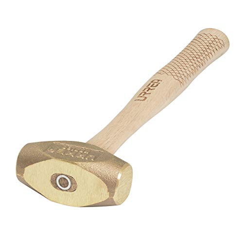 URREA Sledge Hammer - 30-Ounce Brass Head Drilling Hammer with For...
