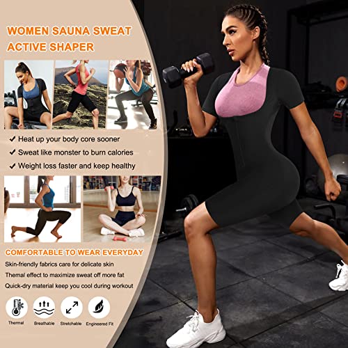URSEXYLY Sauna Suit for Women Sweat Vest Waist Trainer 3 in 1 Slim...