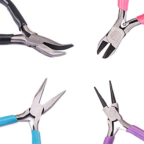 4 Pack Jewelry Pliers Jewelry Making Pliers Tools Kit with Needle ...