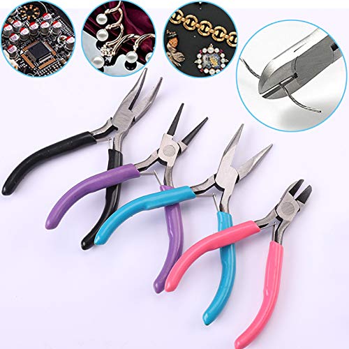 4 Pack Jewelry Pliers Jewelry Making Pliers Tools Kit with Needle ...