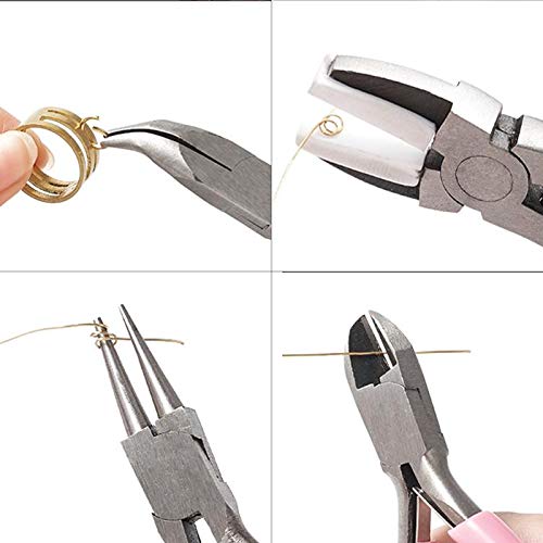 4 Pack Jewelry Pliers Jewelry Making Pliers Tools Kit with Needle ...