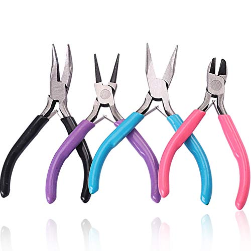 4 Pack Jewelry Pliers Jewelry Making Pliers Tools Kit with Needle ...