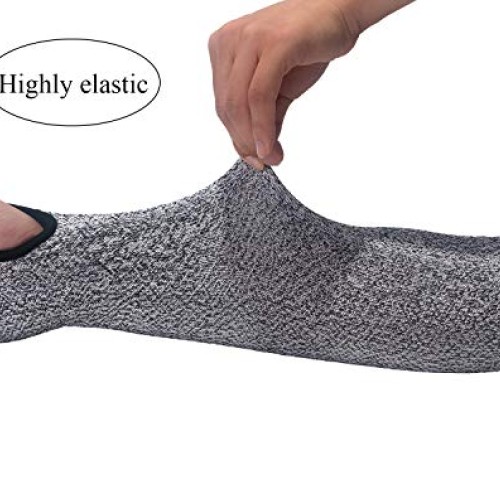 Cut Resistant Sleeves 18 in Length Arm Protection Knit Sleeves, L...