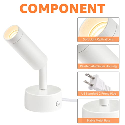 URTOM 2 Pack Spot Lights Indoor, 120V Up Lights Indoor, LED Accent...