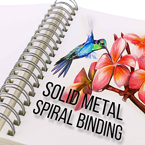 U.S. Art Supply 11 x 14 Premium Spiral Bound Sketch Pad, Pad of ...