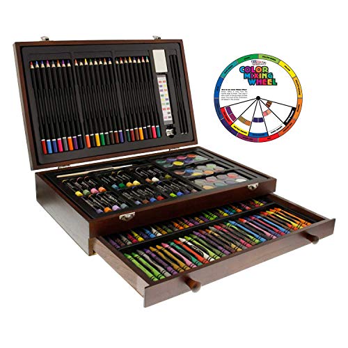 U.S. Art Supply 143 Piece-Mega Wood Box Art, Painting & Drawing Se...