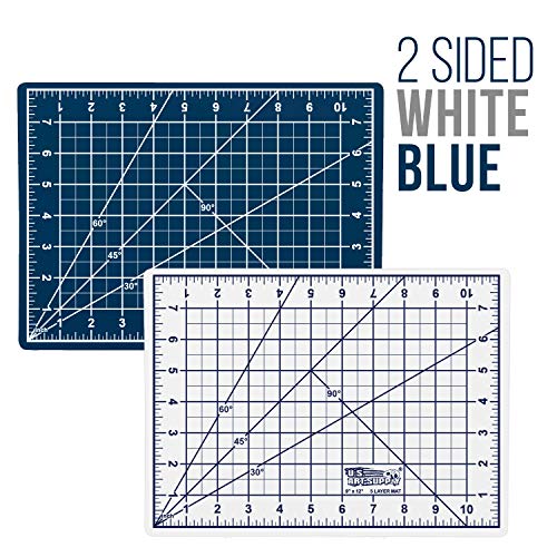 U.S. Art Supply 9 x 12 White/Blue Professional Self Healing 5-6 ...