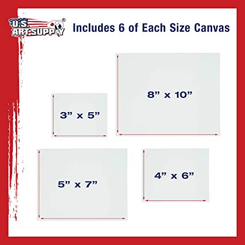U.S. Art Supply Multi-Pack 6-Ea of 3 x 5, 4 x 6, 5 x 7, 8 x 10 inc...