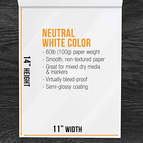 U.S. Art Supply Pack of 2 Pads - 11 x 14 Premium Manga-Marker ...