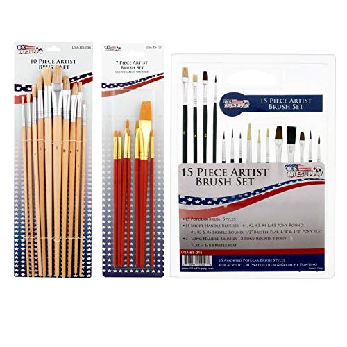 US ART SUPPLY 121-Piece Custom Artist Painting Kit with Coronado S...