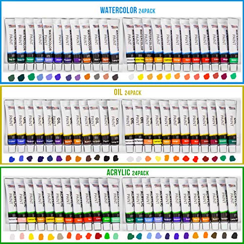 US Art Supply 133pc Deluxe Artist Painting Set with Aluminum and W...