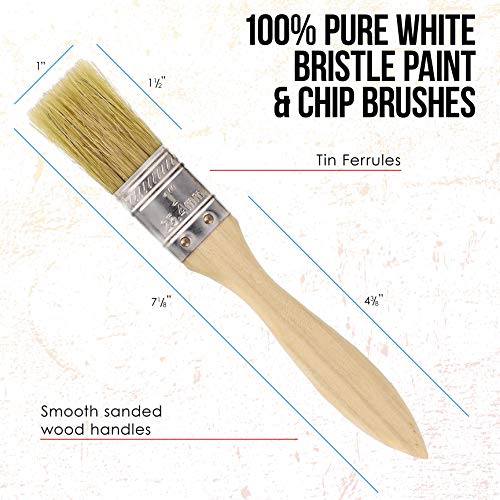 US Art Supply 20 Pack of Assorted Size Paint and Chip Paint Brushe...