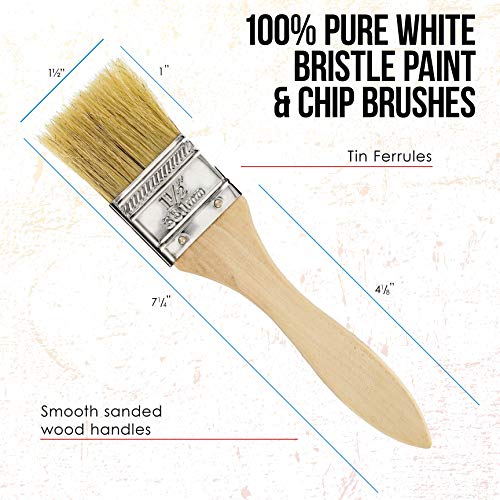 US Art Supply 20 Pack of Assorted Size Paint and Chip Paint Brushe...