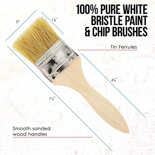 US Art Supply 20 Pack of Assorted Size Paint and Chip Paint Brushe...