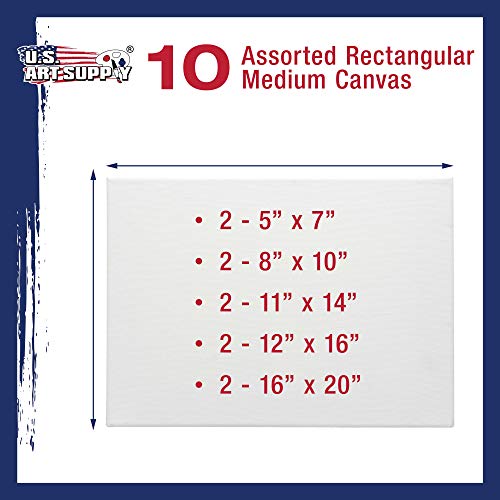 US Art Supply Multi-Pack 2-Ea of 5x7, 8x10, 11x14, 12x16, 16x20. P...