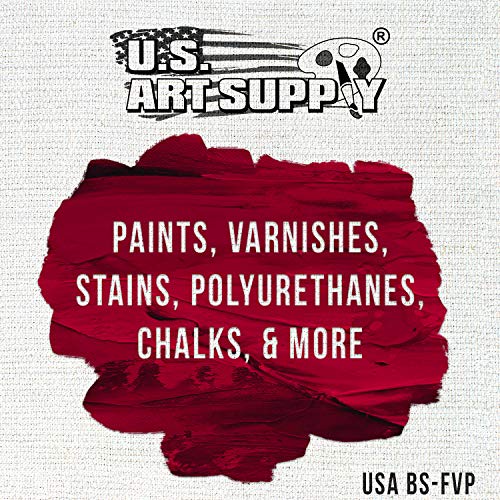 US Art Supply Variety Pack Foam Sponge Wood Handle Paint Brush Set...