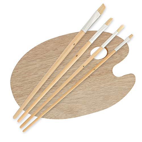 US Art Supply Wood Studio Table Easel & Paint Box Set with 12 Pai...