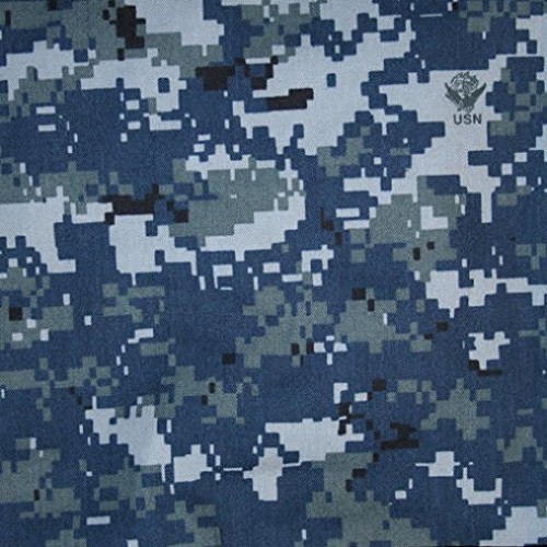 US Navy NWU Digital Blue Nyco Twill 65 Camouflage Fabric by The Yard