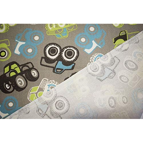 Beige Monster Trucks 100% Cotton Canvas Duck 7 oz Drapery Plain We...
