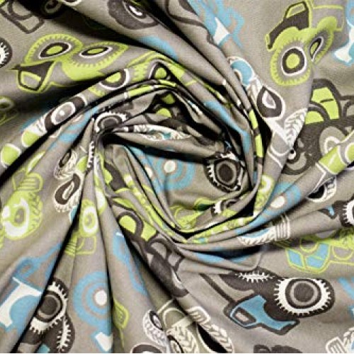 Beige Monster Trucks 100% Cotton Canvas Duck 7 oz Drapery Plain We...