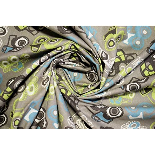 Beige Monster Trucks 100% Cotton Canvas Duck 7 oz Drapery Plain We...
