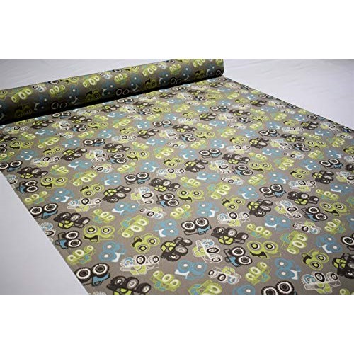 Beige Monster Trucks 100% Cotton Canvas Duck 7 oz Drapery Plain We...