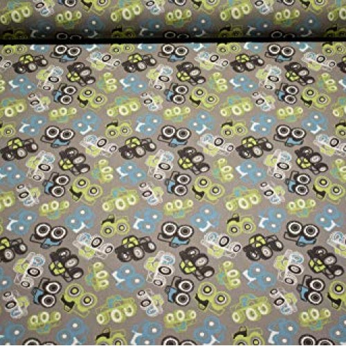 Beige Monster Trucks 100% Cotton Canvas Duck 7 oz Drapery Plain We...