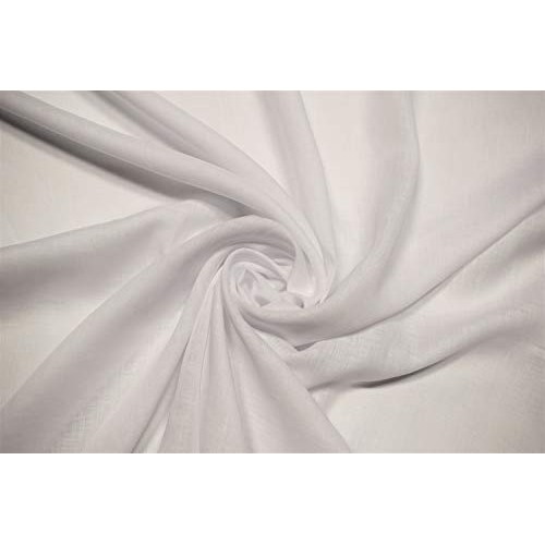 Bright White 4 oz 100% Cotton Lawn Sheer Apparel Fabric Shirting D...