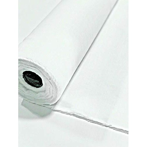 Bright White Interlining Flannel Fabric Cotton Single Nap 54W Bla...