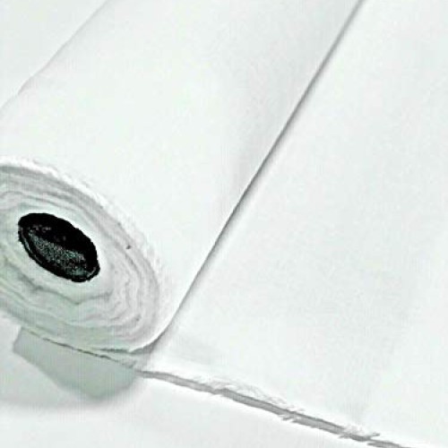 Bright White Interlining Flannel Fabric Cotton Single Nap 54W Bla...