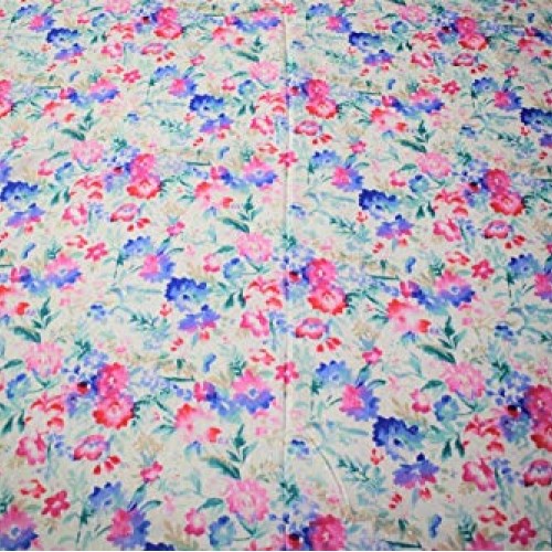 Floral Petals Swiss Dot 100% Cotton Lawn Sheer Apparel Embroidered...