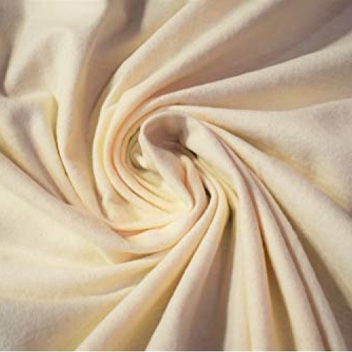 Natural White Interlining Flannel Fabric Cotton Double Nap 54W Bl...