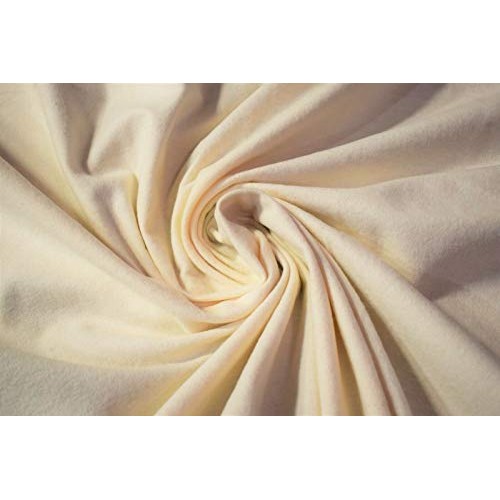 Natural White Interlining Flannel Fabric Cotton Double Nap 54W Bl...