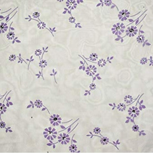 Embroidered Organza Lavender Sheer Dress Apparel Veil Fabric Suede...