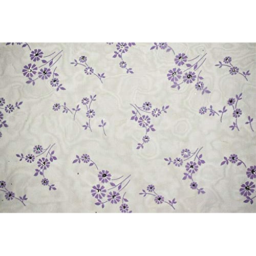 Embroidered Organza Lavender Sheer Dress Apparel Veil Fabric Suede...