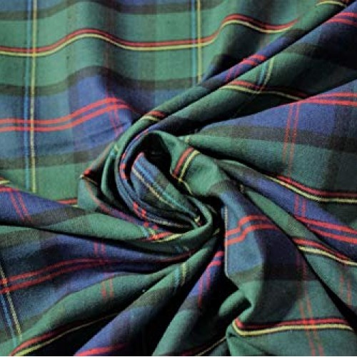 Yarn Dyed Tartan Plaid Cotton Flannel Soft Fabric 58 Wide Green N...