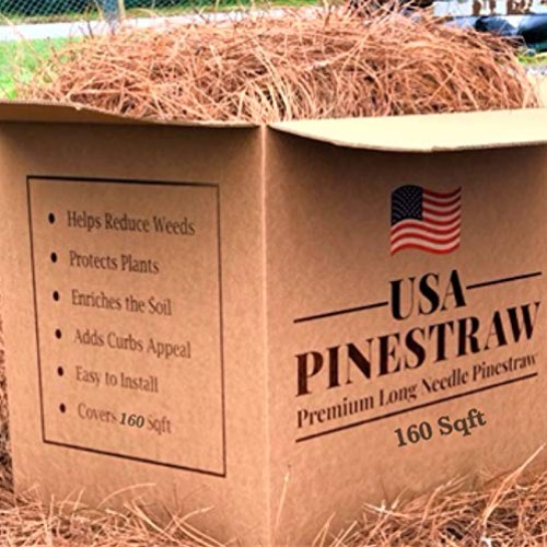 USA Pine Straw - Premium Pine Needle Mulch - Covers 160 Sqft