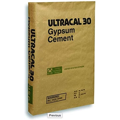 40 Lbs ULTRACAL 30 Gypsum Cement - Plaster - for Moldmaking and Ca...