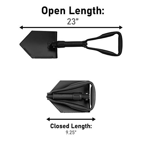 Genuine Military Issue Entrenching Tool, Folding Shovel w D Handle