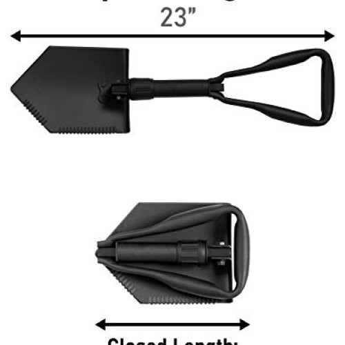 Genuine Military Issue Entrenching Tool, Folding Shovel w D Handle