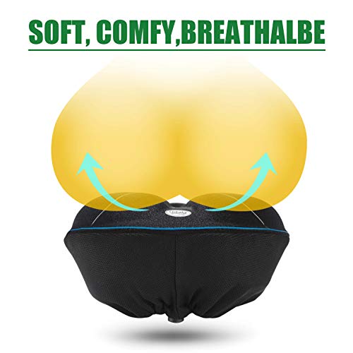 USHAKE Bike Gel Seat Cushion Cover, Bicycle Saddle Seat Cover for ...