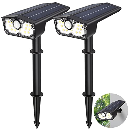 Bright Solar Spot Lights Outdoor Motion Sensor,3 Modes Solar Motio...