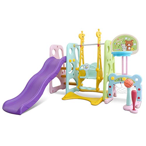 Toddler Climber and Swing Set | 6 in 1 Kids Freestanding Slide Cli...