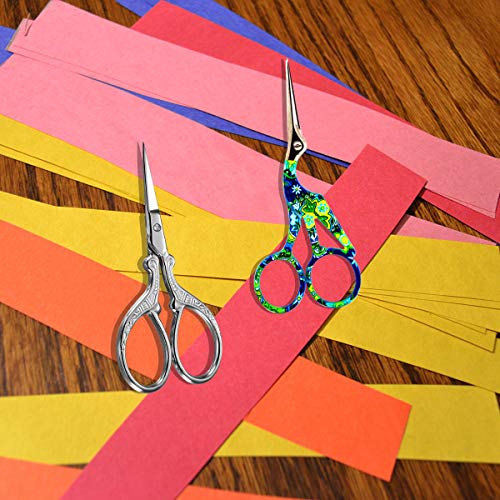 6 Pack Small Sewing Scissors, 3.6 Inch Stork Scissors Office Fabri...
