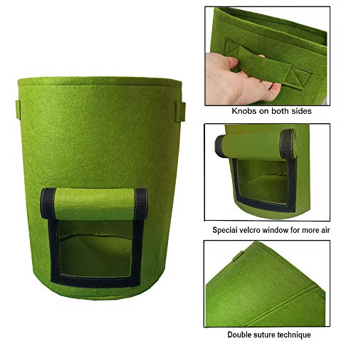 USPANIU 3 Packs Potato Grow Bag 10 Gallon Update Garden Planter Ba...