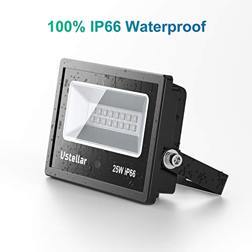 Ustellar 4 Pack 25W RGB LED Flood Lights Color Changing Indoor Out...