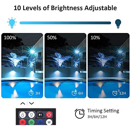 Ustellar 4 Pack 25W RGB LED Flood Lights Color Changing Indoor Out...