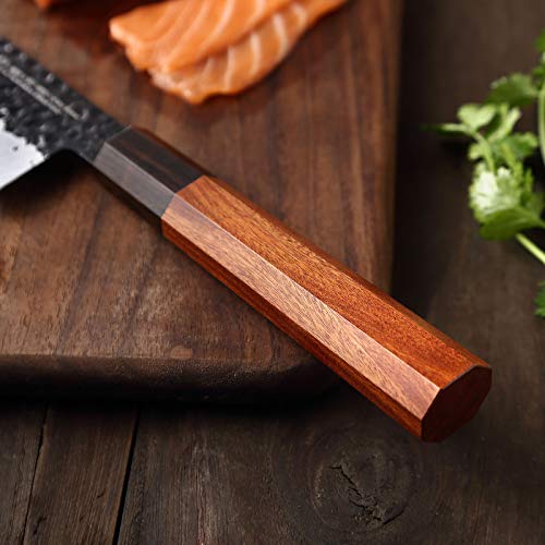 Gyuto Chef’s Knife, 8 inch Japanese Style Chef Knife 3 layers 9CR1...