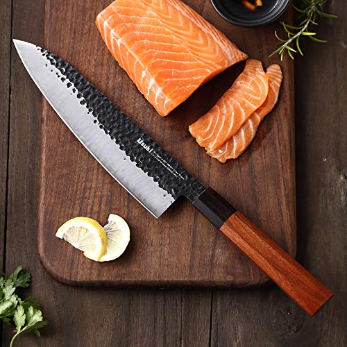 Gyuto Chef’s Knife, 8 inch Japanese Style Chef Knife 3 layers 9CR1...