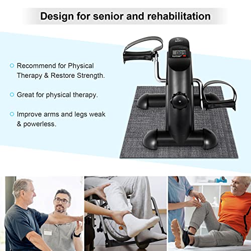 Uten Mini Exercise Bike, Under Desk Bike Pedal Exerciser, Under De...